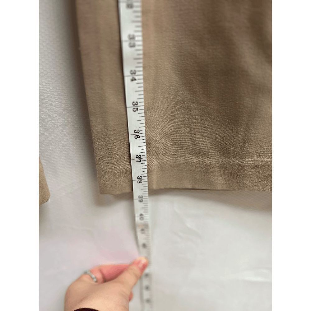 Womens Mid waist Flat Front Ankle Length Chino Dress Pants Khaki Size 6 - Picture 2 of 9